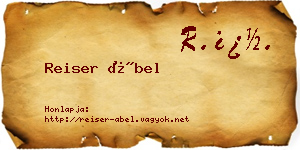 Reiser Ábel névjegykártya