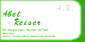 abel reiser business card